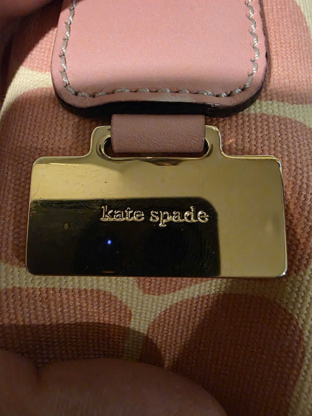 Kate Spade Pink Canvas Shoulder Bag